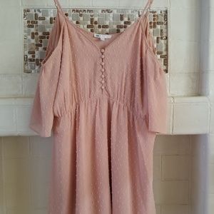 Pink Off Shoulder Blouse Dr2